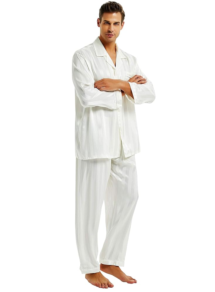 Amazon | Lonxu SLEEPWEAR メンズ US サイズ: Small | パジャマ 通販